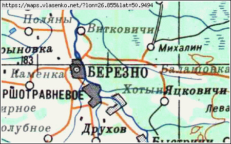 Топографічна Карта Березнівського Району