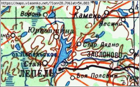 Карта Витебской Области Лепельский Район
