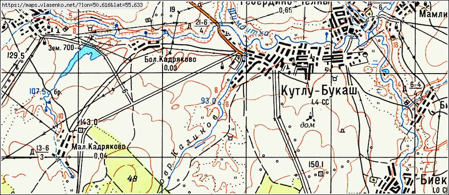 Карта Рыбно Слободского Района