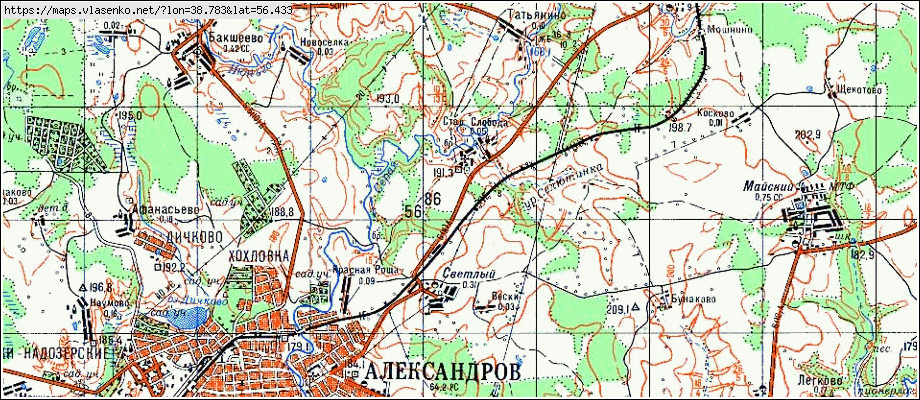Карта Владимирской Области Топографическая