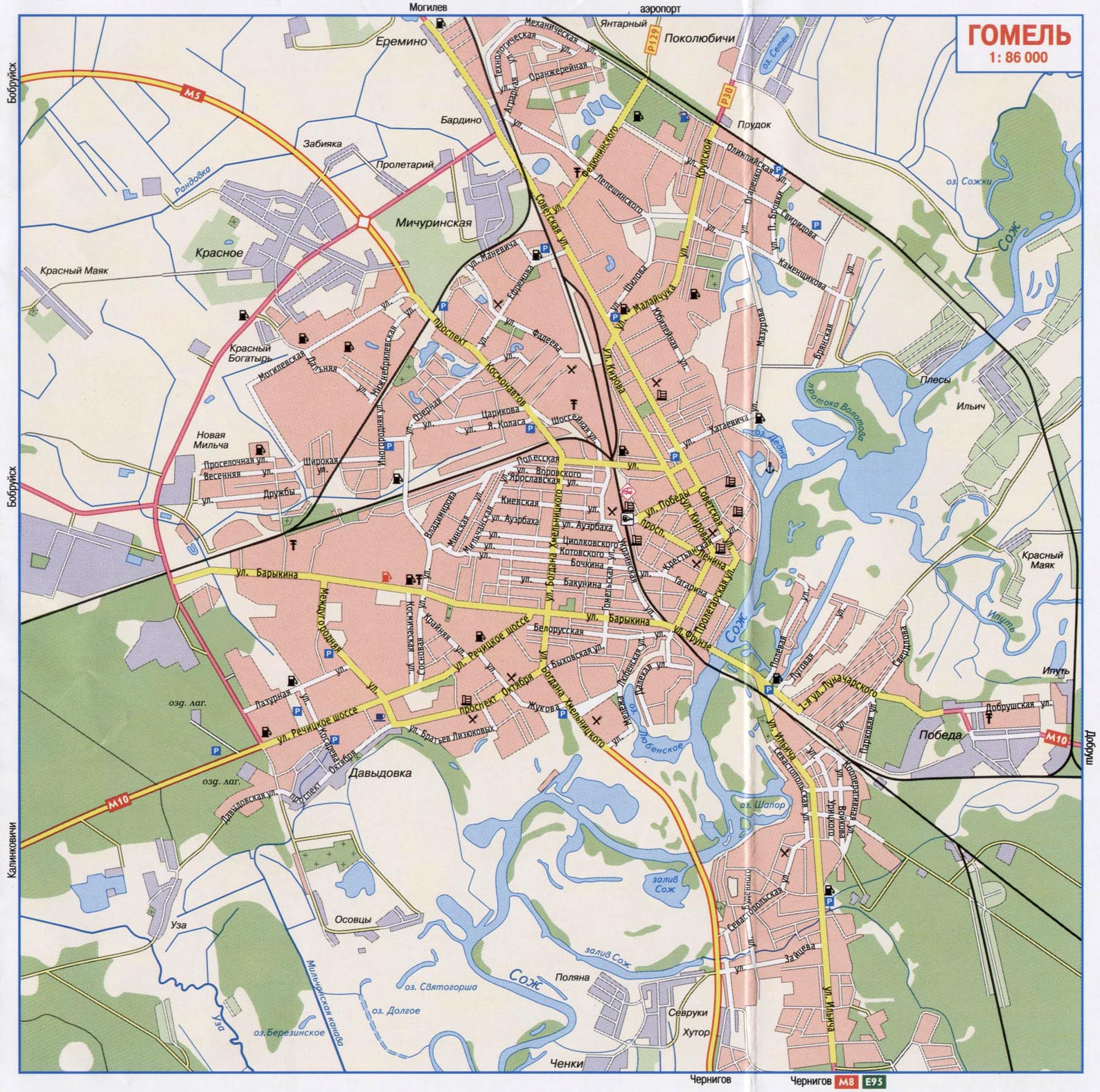 Какие районы гомеля. Схема улиц Гомеля. Город Гомель на карте. Город Гомель Беларусь на карте. Карта дорог Гомеля.