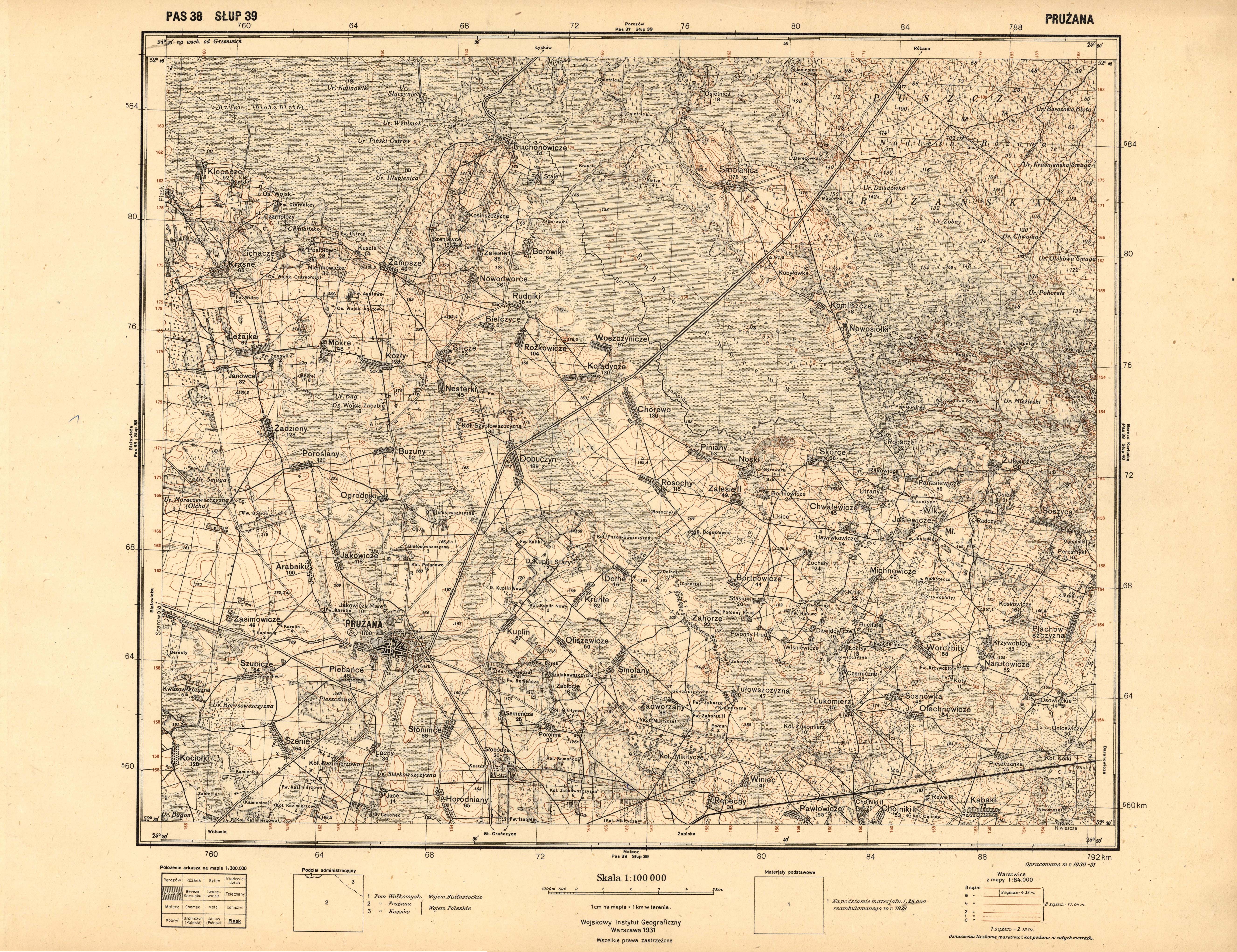 Карта 1930 года