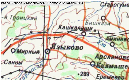 Карта Башкирии С Городами