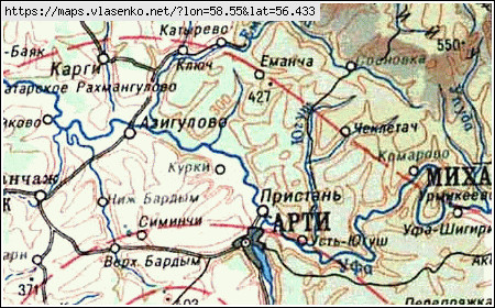 Карта глазуновского района