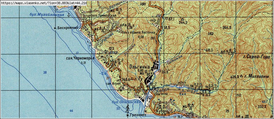 Карта Ольгинки