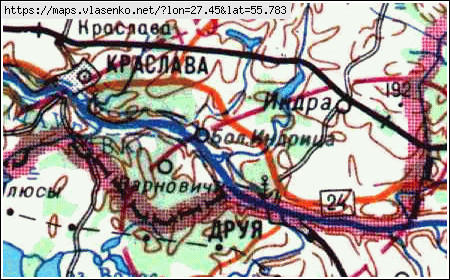 Топографическая Карта Браслава Топографическая Карта Браслава