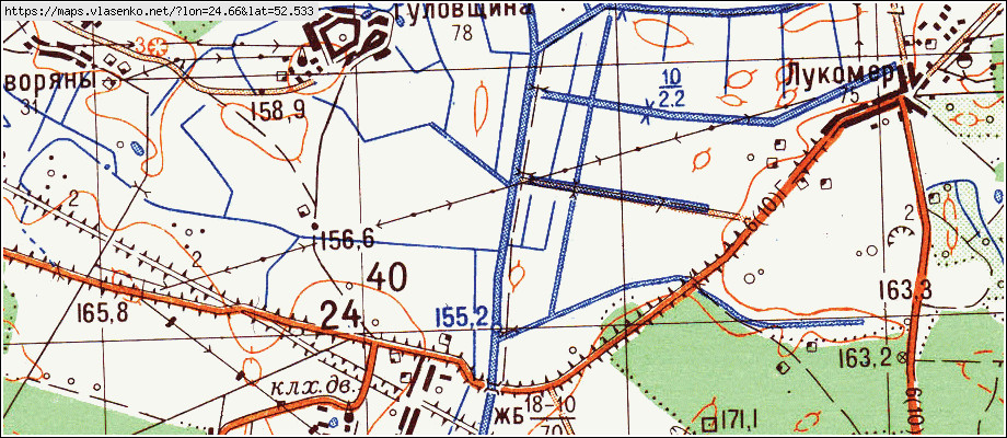 Карта кобринского района подробная с деревнями