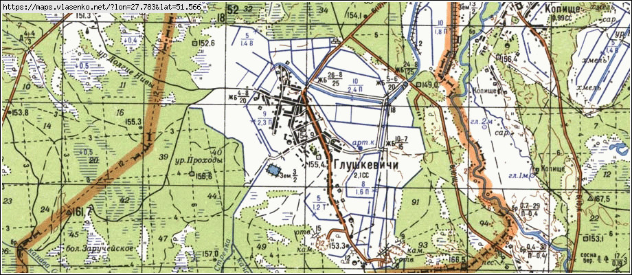 Карта лельчицкого района