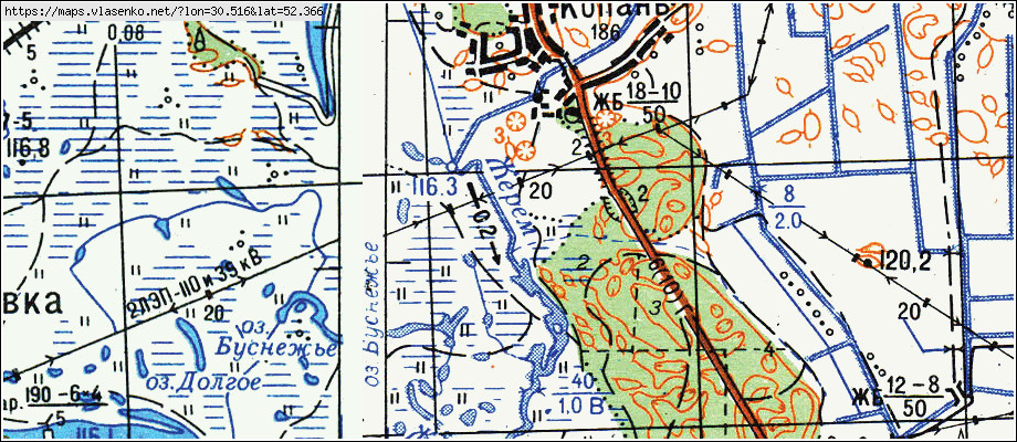 Карта КОПА, Гомельская область, Петриковский район