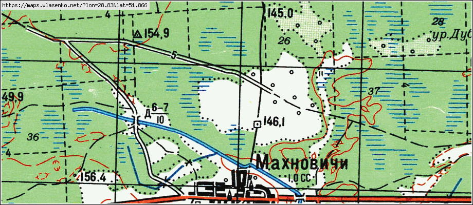 Карта СИМОНОВИЧИ, Гомельская область, Жлобинский район
