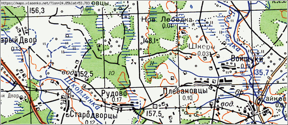 Карта щучинского района с деревнями