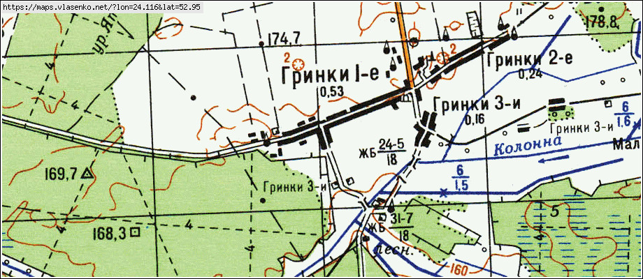 Карта свислочского района гродненской области с деревнями и дорогами