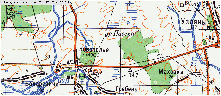 Карта дзержинского района минской области подробная с деревнями