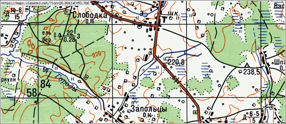 Карта столбцовского района подробная