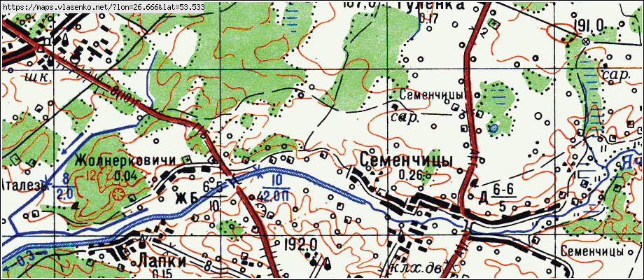 Карта столбцовского района подробная