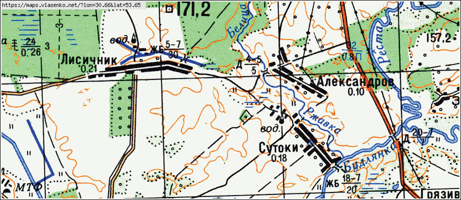 Карта быховского района