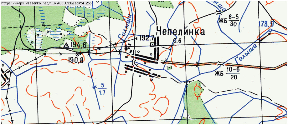 Карта горецкого района