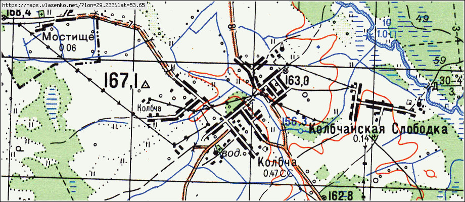 Кличевский район карта