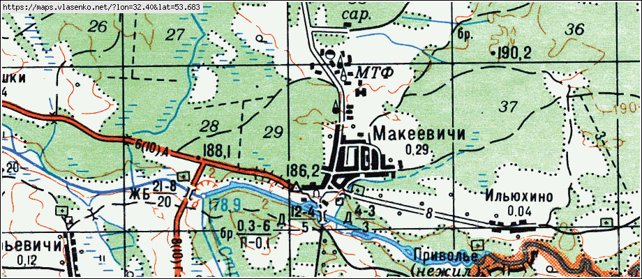 Карта климовичского района подробная с деревнями