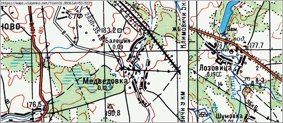 Карта климовичского района