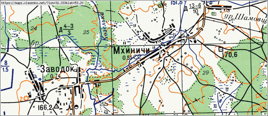 Карта краснополье могилевской области