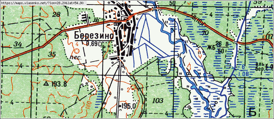 Карта осадков березино