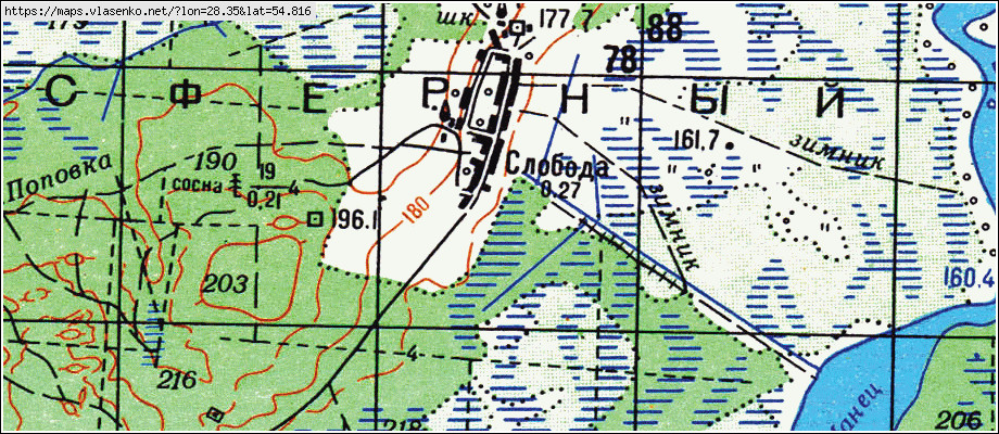 Карта миорского района