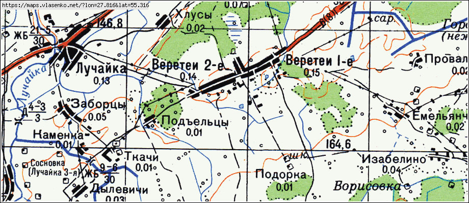 Карта шарковщинского района подробная с деревнями