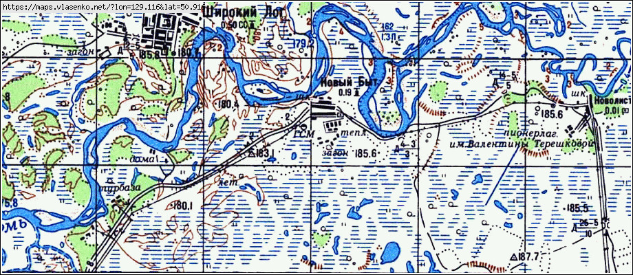 Карта серышевского района