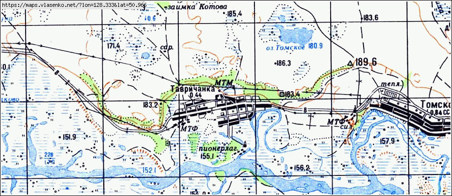 Карта серышевского района