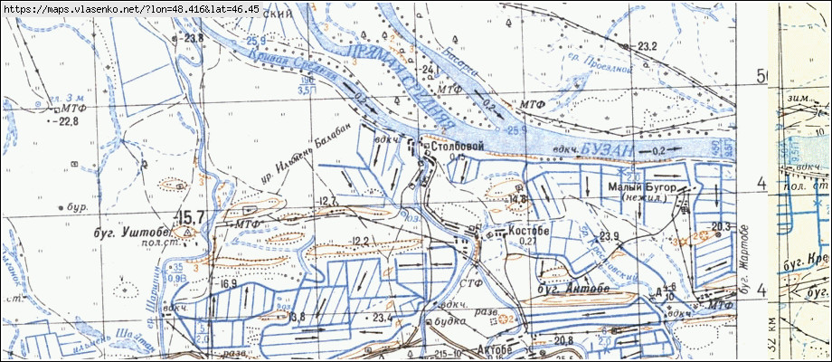 Володарский район карта