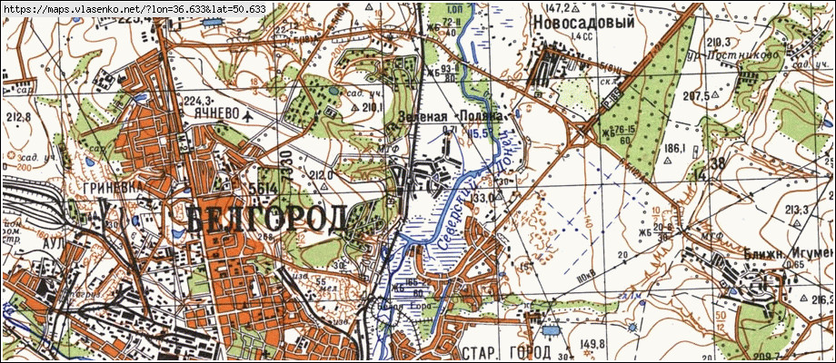 Карта северный белгородская область