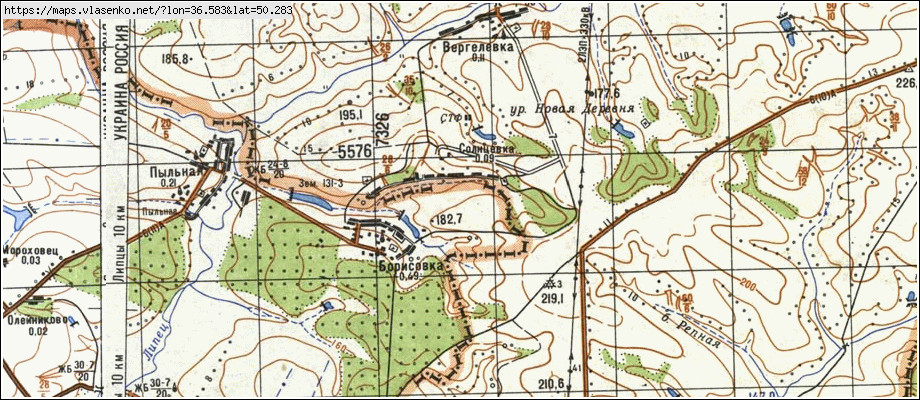 Карта борисовки белгородской области