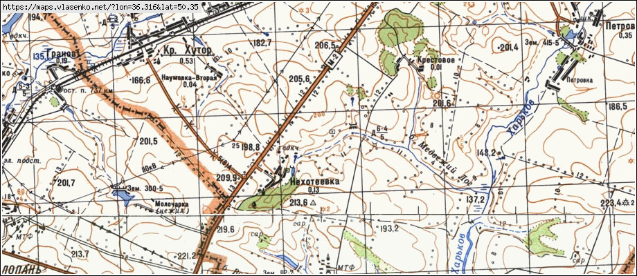 Топографическая карта шебекинского района белгородской области