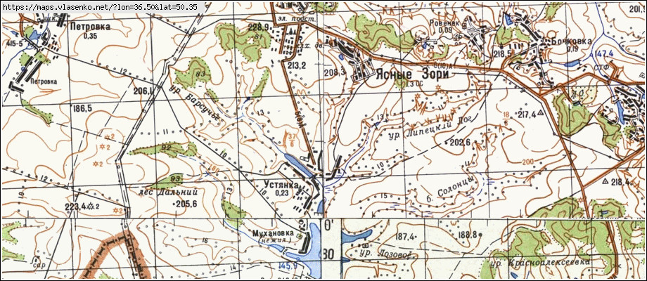 Ясные зори белгородская область карта