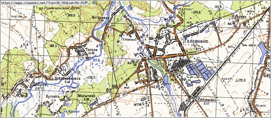 Карта белгородской области головчино