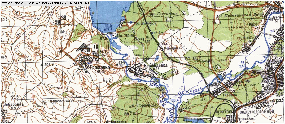 Карта шебекинского района белгородской области с селами