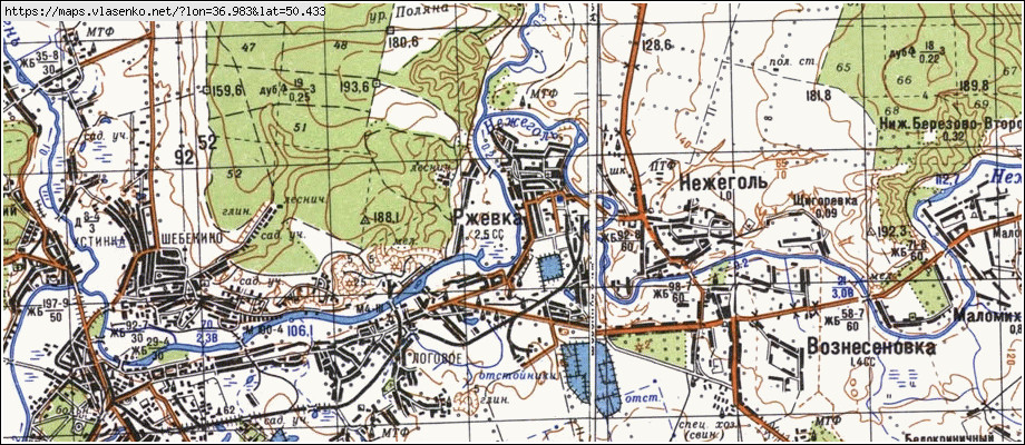 Карта шебекино с улицами