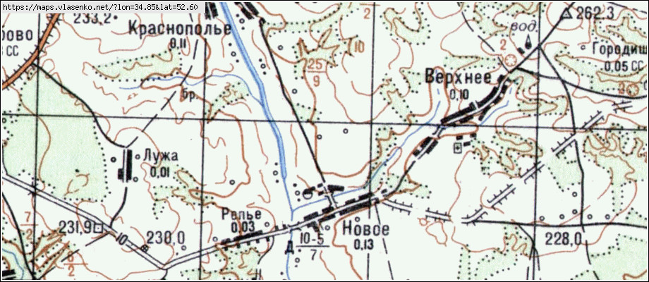 Карта НОВОЕ, Брянская область, Брасовский район