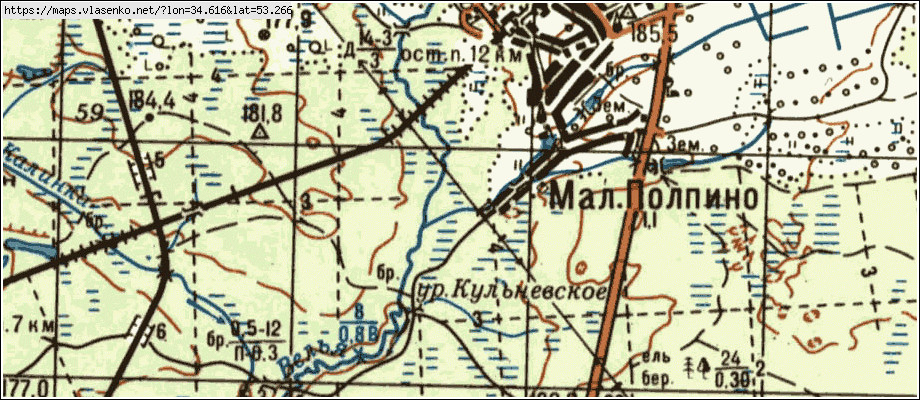Карта МАЛОЕ ПОЛПИНО, Брянская область, Брянский район