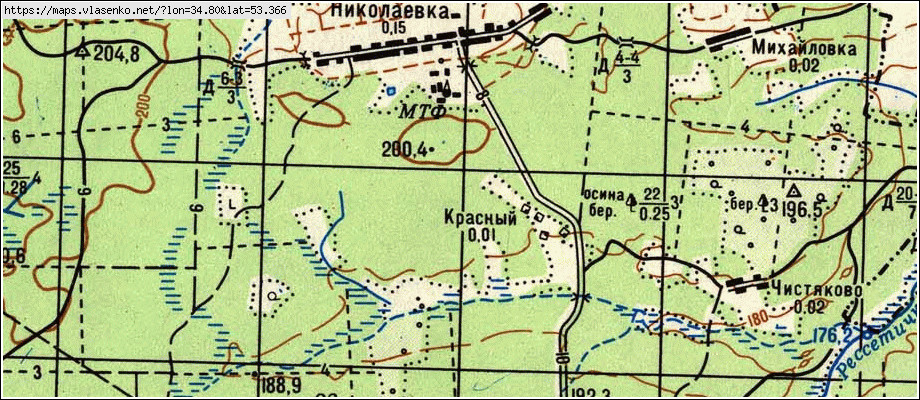 Карта НИКОЛАЕВКА, Брянская область, Брянский район