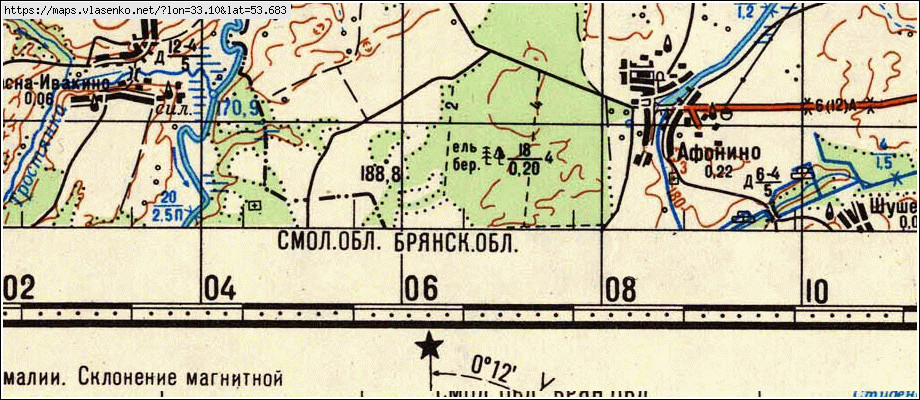 Карта КОМАРОВКА, Брянская область, Дубровский район