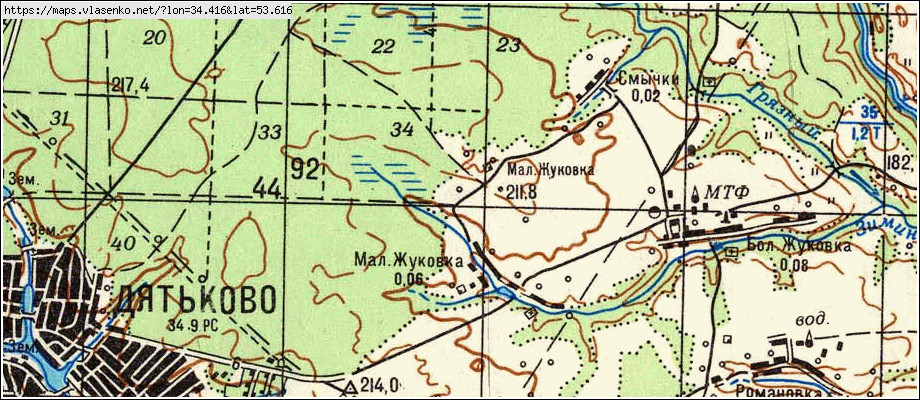 Старая жуковка карта