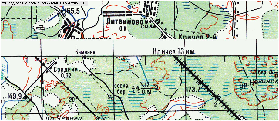 Карта ПОКРОВКА, Брянская область, Гордеевский район