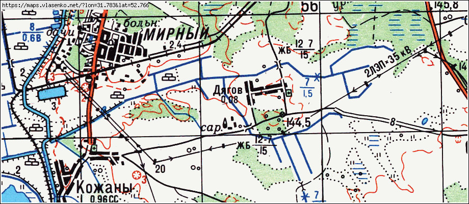 Карта СВИСТОК, Брянская область, Гордеевский район