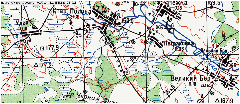 Карта ВАСИЛЕВКА, Брянская область, Гордеевский район
