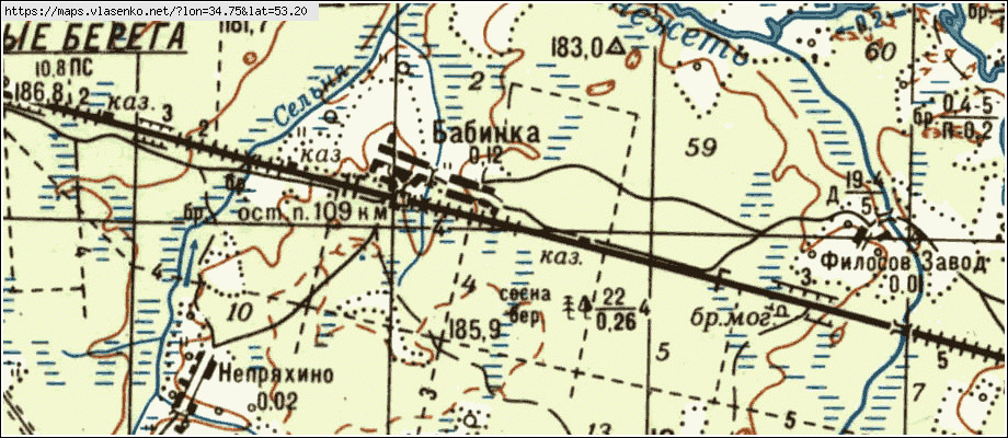 Карта БАБИНКА, Брянская область, Карачевский район