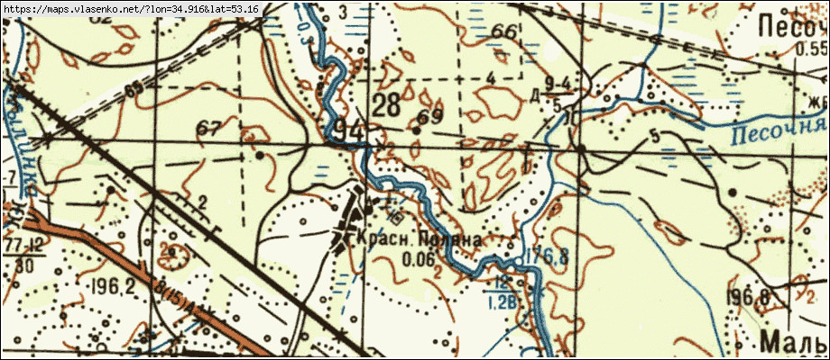 Карта БЕЛЯЕВА, Брянская область, Карачевский район