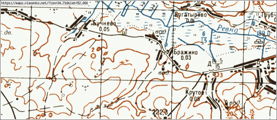 Карта БРАЖИНО, Брянская область, Карачевский район
