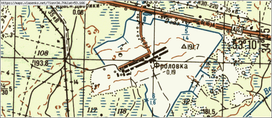 Карта ФРОЛОВКА, Брянская область, Карачевский район
